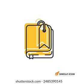 Vektorillustration des Lesezeichensymbols. Lesezeichen-Symbol auf weißem Hintergrund isoliert