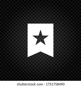 Bookmark icon vector illustration.Favorite button web symbol