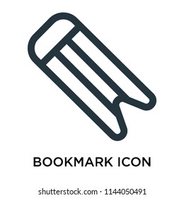 Bookmark icon vector isolated on white background for your web and mobile app design, Bookmark logo concept