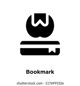 Bookmark icon vector isolated on white background, logo concept of Bookmark sign on transparent background, filled black symbol
