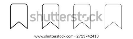 Bookmark icon. Vector isolated pictograms.