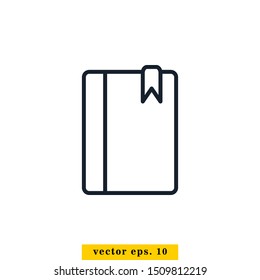 Bookmark Icon Vector Logo Design Template