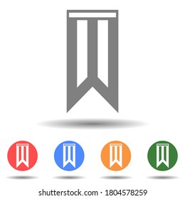 Logo del vector del icono del marcador aislado en el fondo