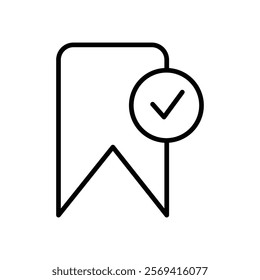 Bookmark icon Vector logo outline