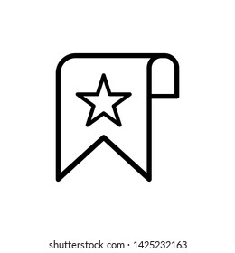 Bookmark icon vector on white background