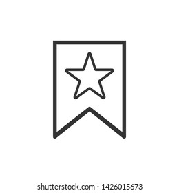 Bookmark icon vector on white background