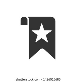 Bookmark icon vector on white background
