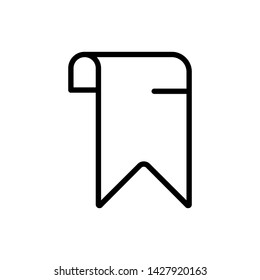 Bookmark icon vector on white background