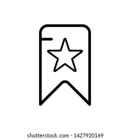 Bookmark icon vector on white background