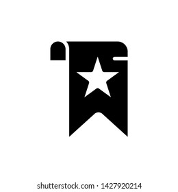 Bookmark icon vector on white background