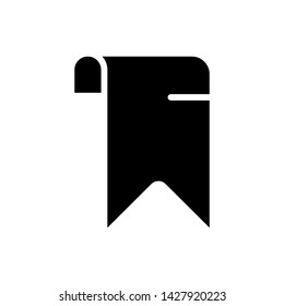 Bookmark icon vector on white background