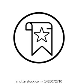 Bookmark icon vector on white background