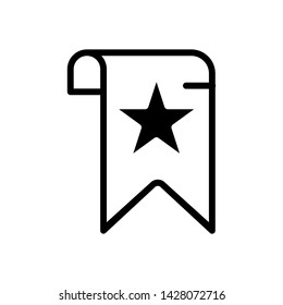 Bookmark icon vector on white background