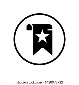 Bookmark icon vector on white background