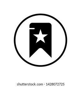 Bookmark icon vector on white background