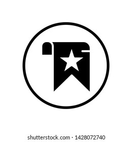 Bookmark icon vector on white background