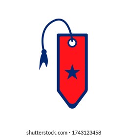 Bookmark icon vector on white background