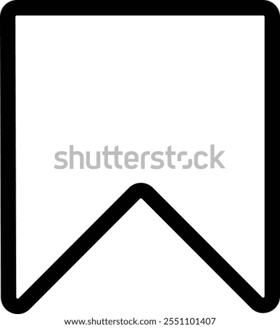 Bookmark icon vector, save outline icon, save Interface, favorite button sign