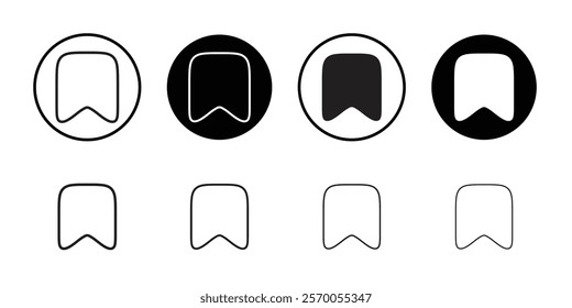 Bookmark icon Vector set outline