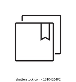 Bookmark icon vector sign isolated on white background illustrasion for graphic and web design. EPS 10