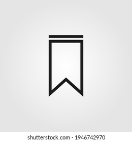 Bookmark Icon Vector. Simple Instagram Save Sign