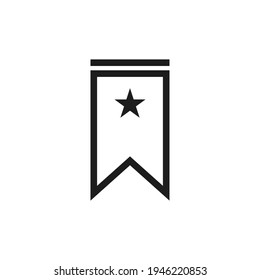 Bookmark icon vector. Simple save sign