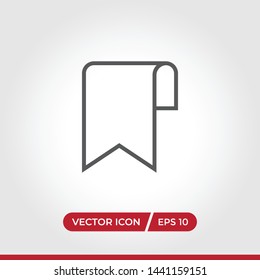 Bookmark icon vector. Simple bookmark sign in modern design style for web site and mobile app. EPS10