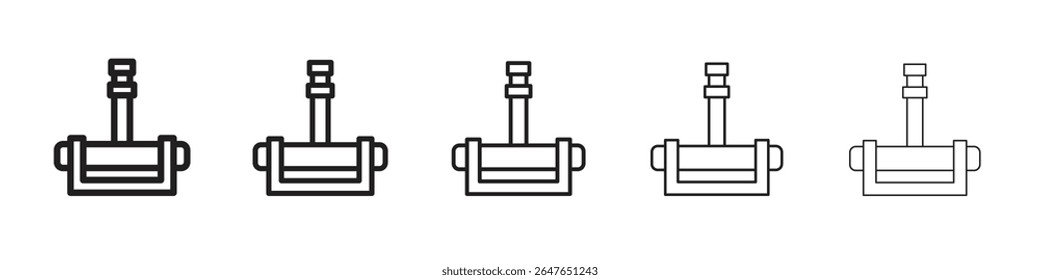 Bookmark icon vector thin outline style sign
