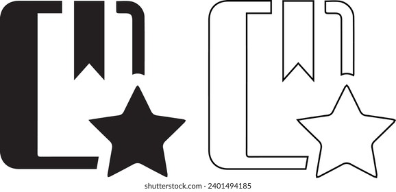 Bookmark icon vectors and symbols design
