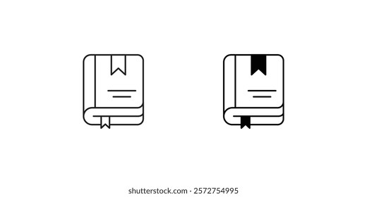 Bookmark icon with white background vector stock illustration