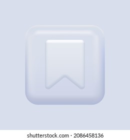 Bookmark Icon. White Isolated Object. Vector illustration