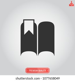 Bookmark icon.Book vector.Library sign isolated on grey background.Simple  illustration for web and mobile platforms.