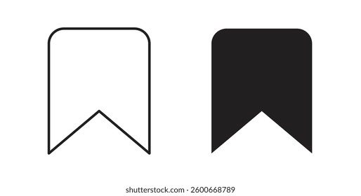 Bookmark icons graphics set vectors