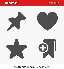 Bookmark Icons. Professional, pixel perfect icons optimized for both large and small resolutions. EPS 8 format. Designed at 32 x 32 pixels.