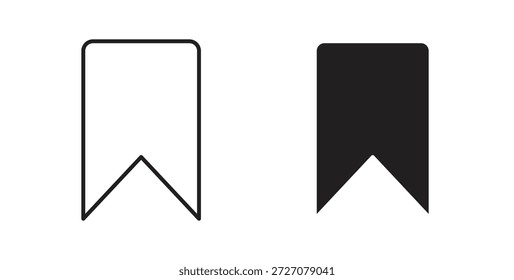 Bookmark icons set. Simple line vector illustration