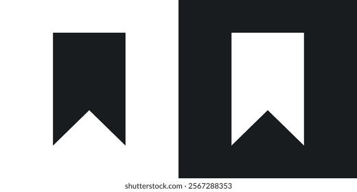 Bookmark icons in solid black and white colors