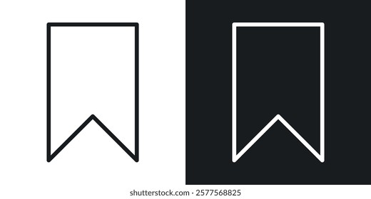 Bookmark icons in thin black and white stroke liner style