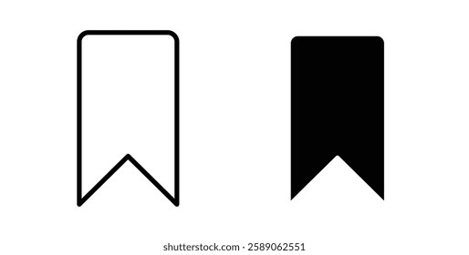 Bookmark icons thin line illustrations designs