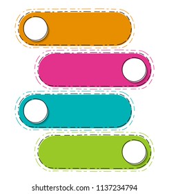 Bookmark infograph - empty template. Vector.