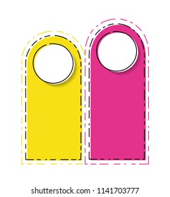Bookmark infograph - empty template. Vector.