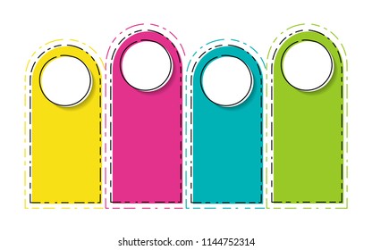 Bookmark infograph - empty template. Vector.