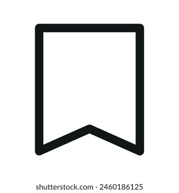 Bookmark isolated icon, favorite linear icon, add to favourites outline vector icon with editable stroke