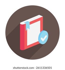 Bookmark isometric 3D icon, mini illustration. use for modern concept, print, UI, UX kit, web and app development. Vector EPS 10, related to learning and education, science