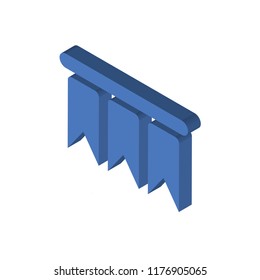 Bookmark isometric left top view 3D icon