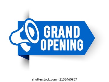 Bookmark Label With Text Grand Opening