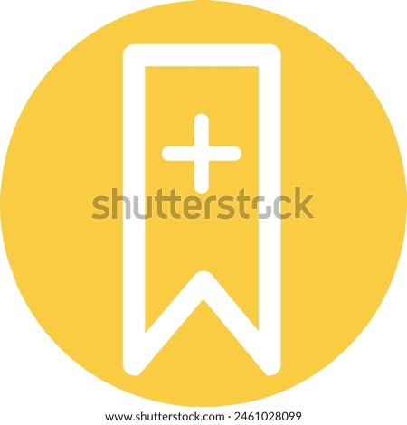 Bookmark Line Icon Design with plus sign Editable.  Suitable for Web Page design, Mobile