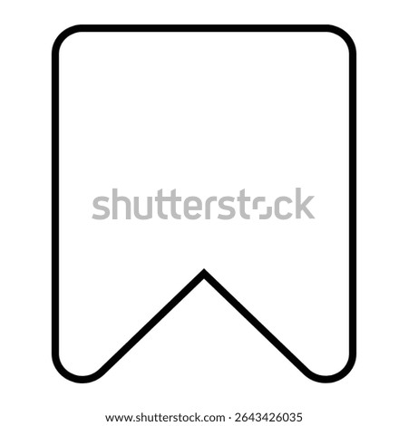 bookmark line icon design. bookmark thin black outline symbol vector illustration. editable stroke icon on transparent background.