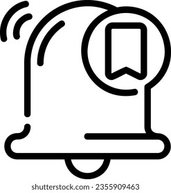 vector de ilustración de icono de línea de marcador