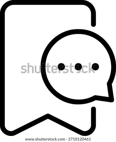 bookmark line icon illustration vector