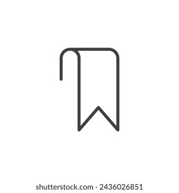 Bookmark line icon. linear style sign for mobile concept and web design. Bookmark outline vector icon. Symbol, logo illustration. Vector graphics